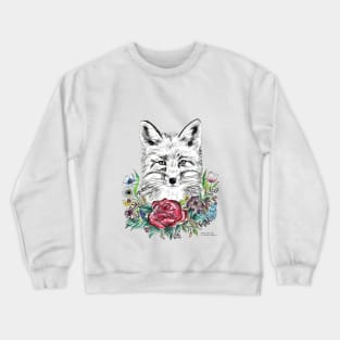 Fox with flowers Crewneck Sweatshirt